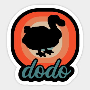 Dodo Design Liebe schräger Vogel Tier Vintage Sticker